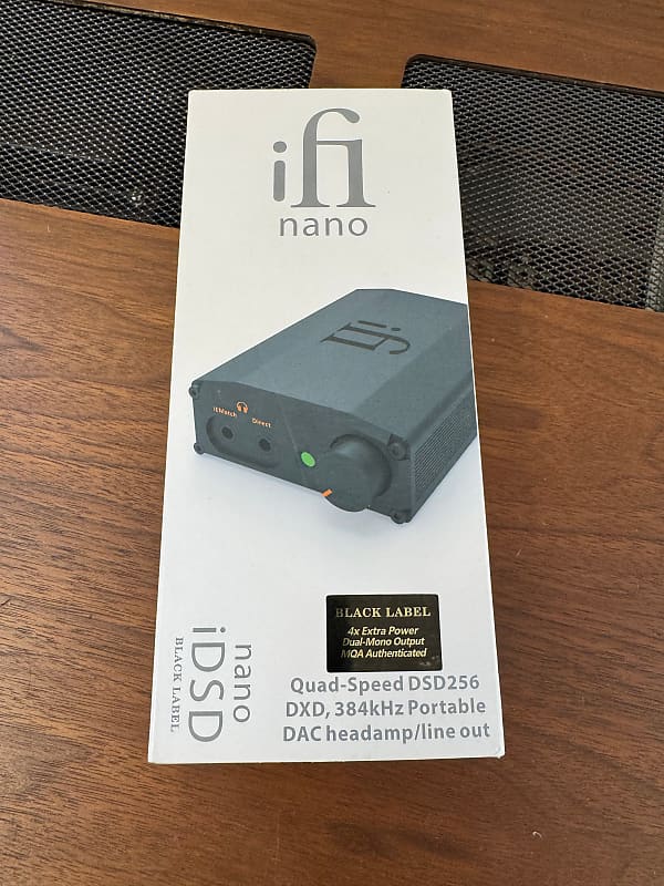 iFi nano iDSD Black Label - Quad Speed DSD256 DXD, 384kHz Portable DAC headamp/line out  			