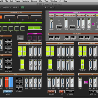 Virtual JD-800 editor / programmer - Roland JD-800 / JD-990* - LOGIC v4 - X