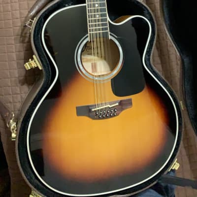 Takamine P6JC-12 BSB Pro Series 6 12-String Jumbo Cutaway Acoustic/Electric Guitar Brown Sunburst Gloss image 4