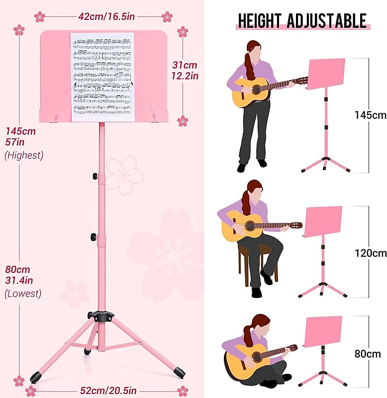 Cahaya CY0194-1 Adjustable Metal Music Stand, 2 in 1 Double Cahaya CY0194-1 Adjustable Metal Music Stand, 2 in 1 Double
