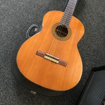 MALAGA vintage classical guitar model M54 made in Japan early 1970s with original vintage case. image 4