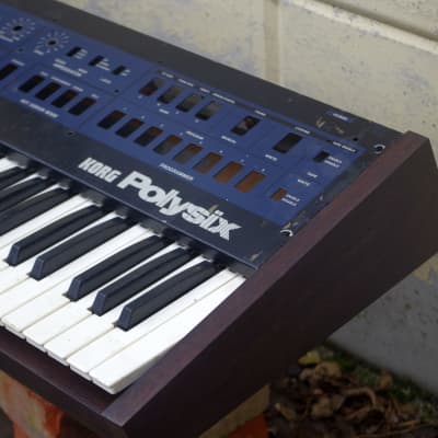 Korg Polysix Wooden Case Analog Synthesizer Meranti Wood Brown Excellent Build image 1