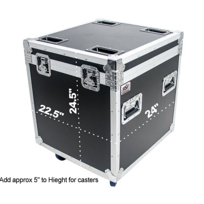 22" Truck Pack Utility ATA Flight Road Case w/ Hard Rubber Lined - Wheels by OSP image 4
