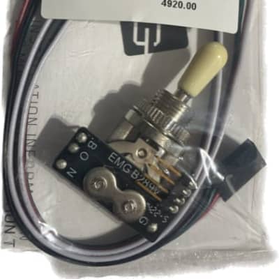 EMG 3 POS CHROME GIBSON STYLE TOGGLE 3 WAY 3 POSITION SWITCH IVORY TIP B289 ( DISCOLORED TIP ) image 2