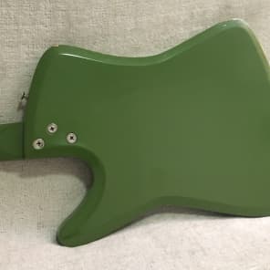 Vintage 1965 Airline Bighorn Green Solid Body Electric Guitar USA Made Kay + Original Gig Bag RARE image 15