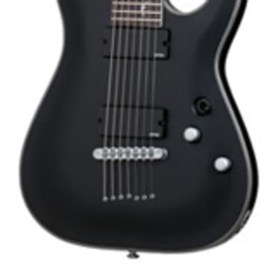 Schecter Damien Platinum 7 String Electric Guitar Satin Black image 1