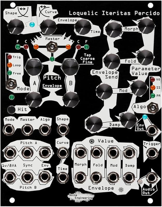 Noise Engineering Loquelic Iteritas Percido Multimode Digital VCO and Envelope Trigger Eurorack Module - Black image 1