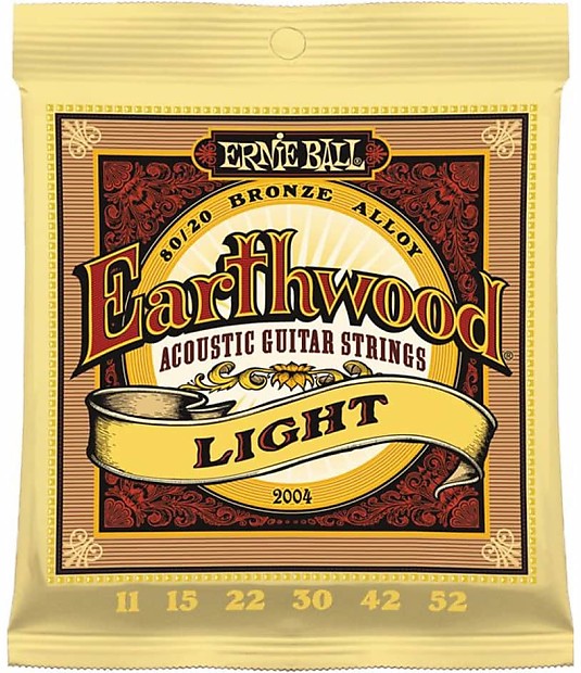 Ernie Ball 3004 Earthwood 80/20 Bronze Light Acoustic Guitar Strings 3-Pack Silver image 1