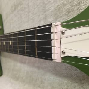 Vintage 1965 Airline Bighorn Green Solid Body Electric Guitar USA Made Kay + Original Gig Bag RARE image 5