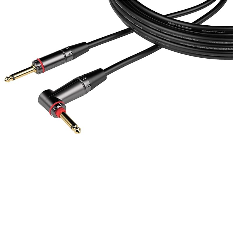 Gator Cableworks Gcwh Ins 20 Raqt Cavo Strumento Jack Dritto Angolato 6 M Serie Headliner Quiet image 1