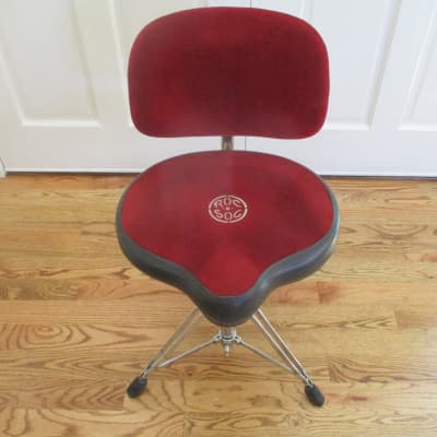 Roc N Soc Pro Series Hydraulic Lift Drum Throne, Bicycle Saddle, Backrest - Excellent Condition image 1