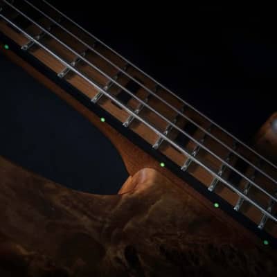 Cort GBMODERN4OPVN GB-Modern 4 Poplar Burl Top Rstd. Maple Neck 4-String Electric Bass Guitar w/Case image 11