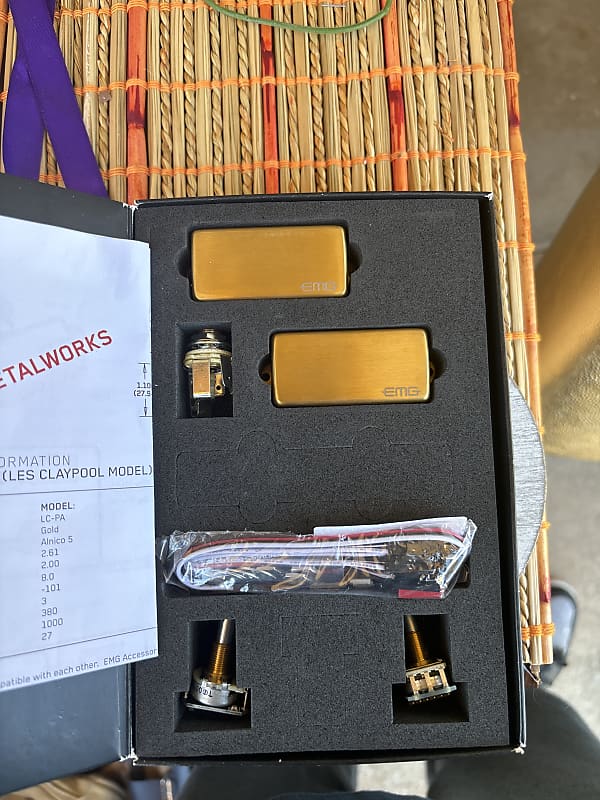 EMG LCPA Les Claypool gold pickups Reverb