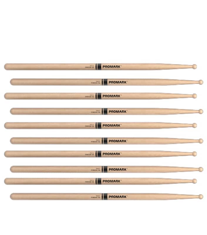5 PACK Promark Finesse 5A Maple Drumstick, Small Round Wood Tip, RBM565RW image 1