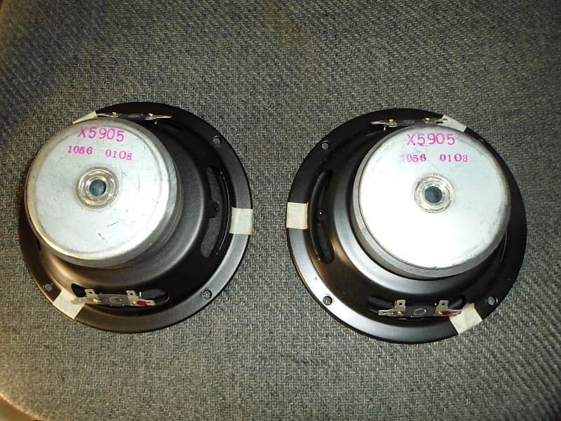 2X Bud Fried HiFi speakers X5905  6 1/2" speaker Midrange Woofer NOS Dual Voice Coil Peerless Fried image 1