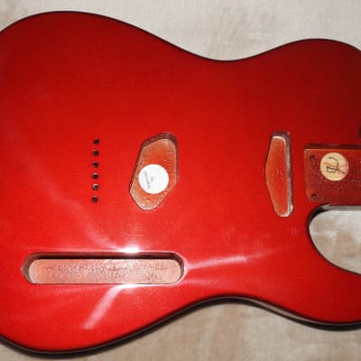 Mighty Mite MM2705AF-CAR Swamp Ash Tele Body Candy Apple Red Thin Poly Finish NOS #2 Light 4lbs 15oz image 1