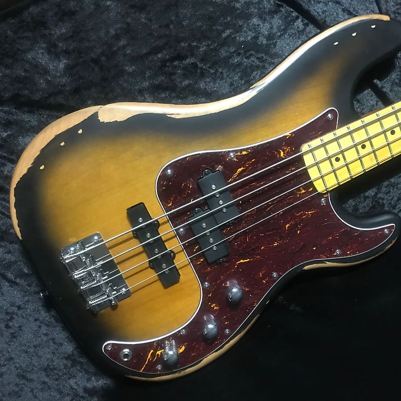 Swing PJ4M_Relic Sunburst 4 Strings Electric Bass Guitar 2020 Reverb
