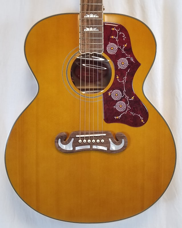 Epiphone Masterbilt J-200 all Solid Wood Acoustic Electric Guitar Aged  Antique Natural Gloss 2022