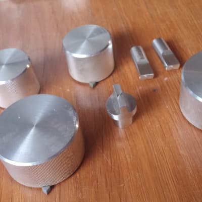 VINTAGE Home Stereo Audio Receiver / Amplifier / Knobs / Toggle  70's Aluminum PARTS image 3