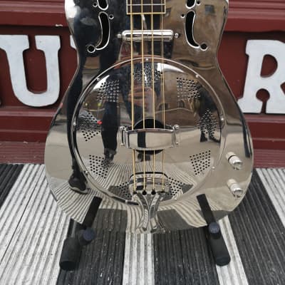 Ozark Resonator Bass Guitar - Reflective Nickel image 2