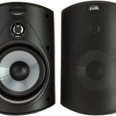 Polk Audio Atrium 4 Outdoor Speakers with Bass Reflex Enclosure | 8 Speaker Pack (4 Pairs, Black) - All-Weather Durability | Broad Sound Coverage | Speed-Lock Mounting System | 8 Speakers (Black) image 3