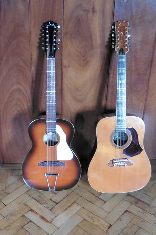 ∞ Rare Eko Ranchero 12 1960's Vintage Amber Sunburst +