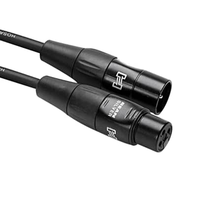 NEW - Hosa Pro Microphone Cable REAN XLR3F to XLR3M, HMIC-025 (25 Feet) Black image 4