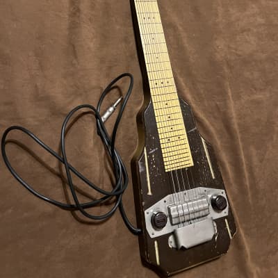 Harmony Lap steel 40’s 50’s - Brown Lacquer with gold accents image 7
