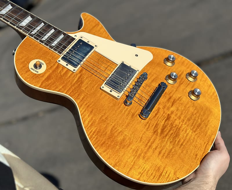 Gibson Les Paul Standard '60s Figured Top Honey Amber 2023 New Unplayed  Auth Dlr 10lbs8oz #192