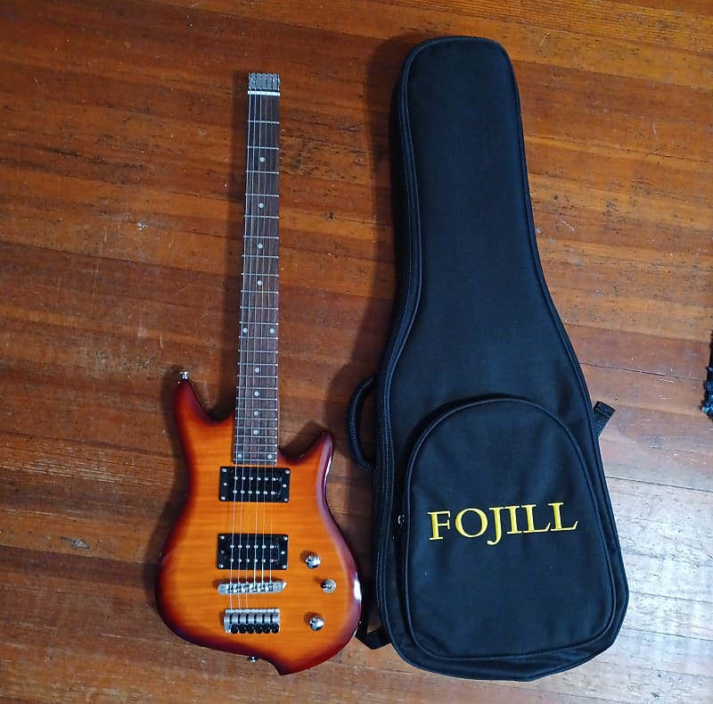 Fojill Headless Guitar Full Scale Great For Travel Hard Tail 