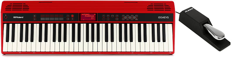 Roland GO:KEYS 61-key Music Creation Keyboard Bundle with Alesis SP-2 Universal Sustain Pedal image 1