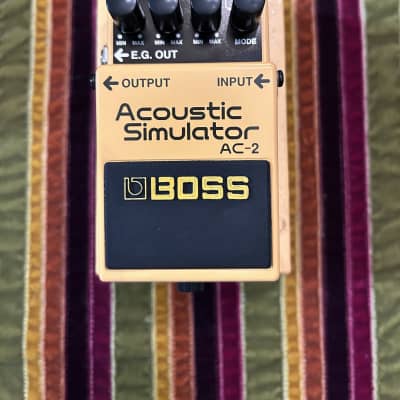 Boss AC-2 Acoustic Simulator (Silver Label) 1997 - 2006 - Yellow W/ Box image 1