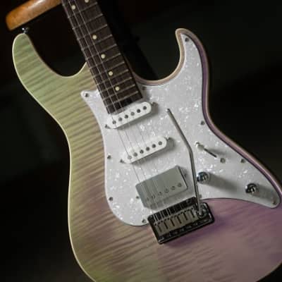 Cort G280 Select Trans Chameleon Purple SSH HSS Electric Guitar Flame Maple Top image 7