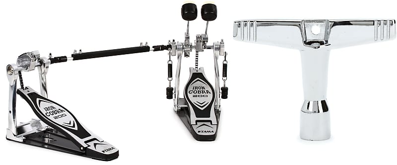 Tama HP200PTW Iron Cobra 200 Double Bass Drum Pedal Bundle with