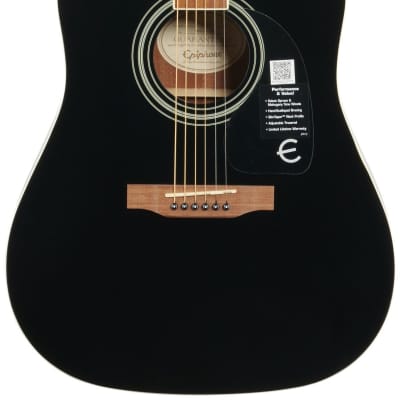 Epiphone FT-100 Acoustic Guitar Player Pack (with Gig Bag), Ebony image 3