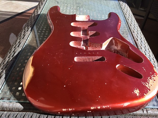 MJT ボディ　キャンディアップルレッド　アルダー Candy Apple Red VTL Hybrid Body | Alder 3lbs 9oz — MJT Aged