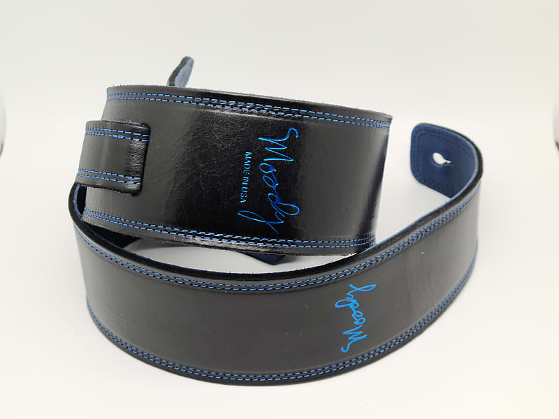 Moody All Leather Strap 2021 Black/Blue - Extra Long