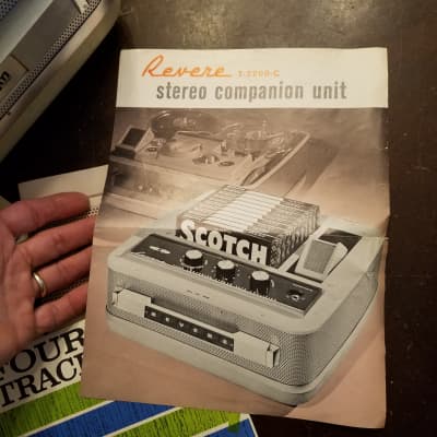 Revere T-2200-C EL84 8 Watt Mono Tube Amp, alnico speaker, and cabinet:  Stereo Companion 1961 - Beige plastic and silver image 13