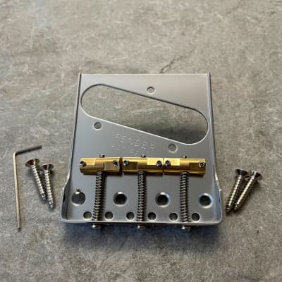 Fender Telecaster Bridge Cut Down Sides, Brass Saddles! image 1