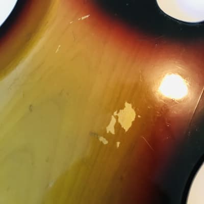 1972 Fender Jazz Bass Lefty Sunburst Body ! 100% Original RARE! image 3