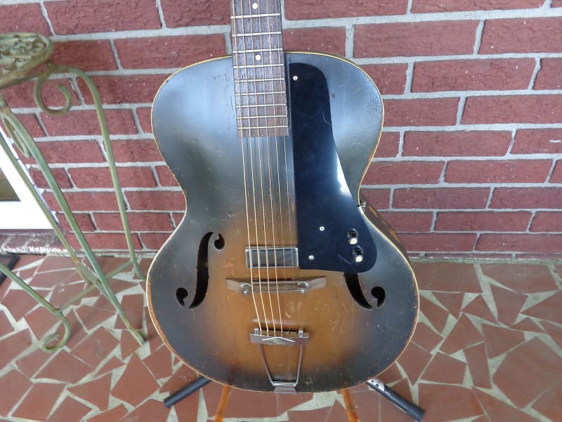 1930's Regal Archtop Guitar - Bacon & Day  Acoustic Electric - Unique Carved Spruce Top image 1