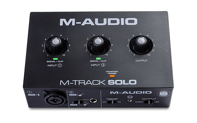 M-Audio M-Track Solo USB Audio Interface 2020 - Present - Black image 1