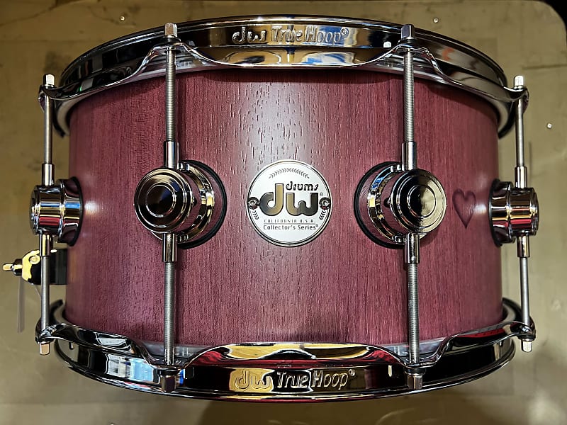 DW 6.5" x 14" Collectors Series Purpleheart Shell - Natural Satin Oil w/ Chrome Hardware image 1