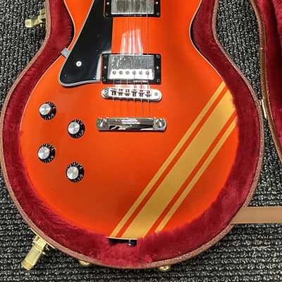 Gibson *MOD* Les Paul Standard '50s Left Handed 2021  Lefty Burnt Orange / Gold Racing Stripe image 3