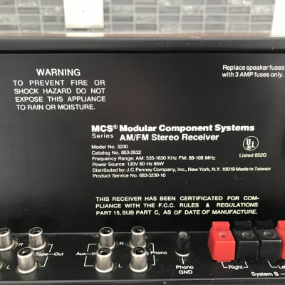 MCS Modular Component Systems 3230 Stereo Receiver image 11