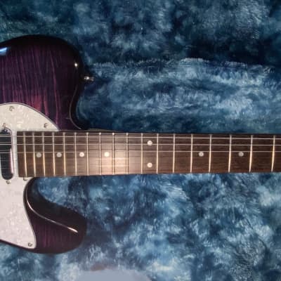 Final Reduction!  2016 Grote Telecaster in Purple over Flame Maple Finish! Brand New! image 2
