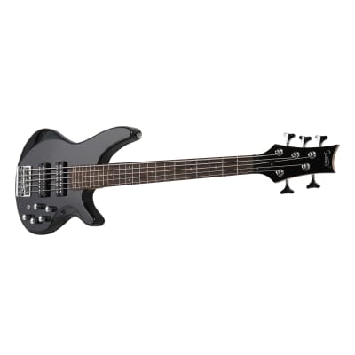 Glarry 44 Inch GIB 5 String H-H Pickup Laurel Wood Fingerboard Electric Bass Guitar with Bag and other Accessories 2020s - Black image 14