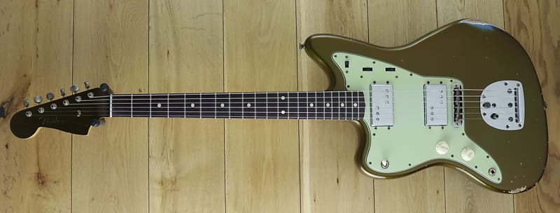 Fender Custom Shop Dealer Select CuNiFe Wide Range Jazzmaster Relic, Irish Pub Strat Green, Left Handed ~ Secondhand image 1