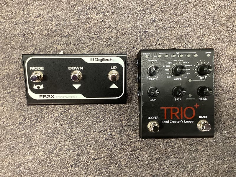 Digitech Trio+ Band Creator Loop Pedal and FS3X Footswitch