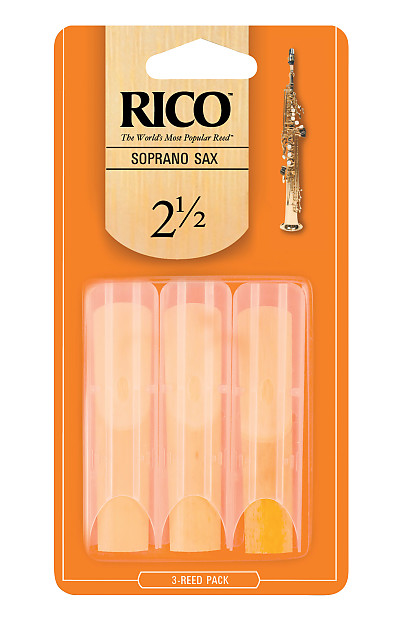 Rico RIA0325 Soprano Saxophone Reeds - Strength 2.5 (3-Pack) image 1